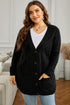 Front Pocket And Buttons Closure Cardigan